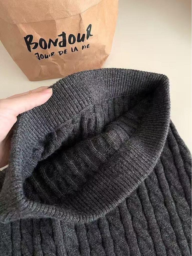 Trendy Women's Cable Knit Bodycon Midi Skirt - Autumn/Winter Versatile Outfit