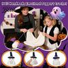 Energy Emotional Support Gift Hand Knitted Halloween Ghost Ornament Crochet Plush Doll with Warm Hearted for Students Encouragement Card Cute