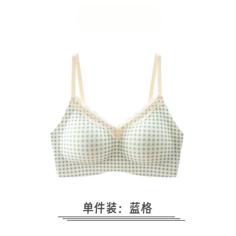 French Style Women Seamless Wireless Push Up Lace Backless Bra