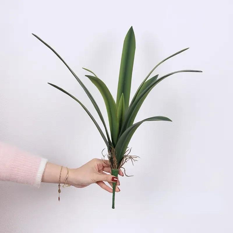 Study Decorative Artificial Clivia Leaves Plants Fake Flower Bedroom Decoration Simulated Cymbidium Leaf Green Plant Floral