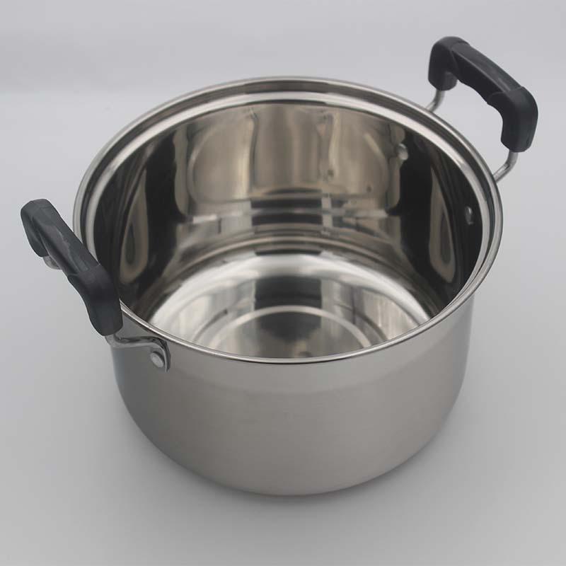 American Style Tall Stainless Steel Thickened Soup Pot, Large Capacity Stew Pot for Home