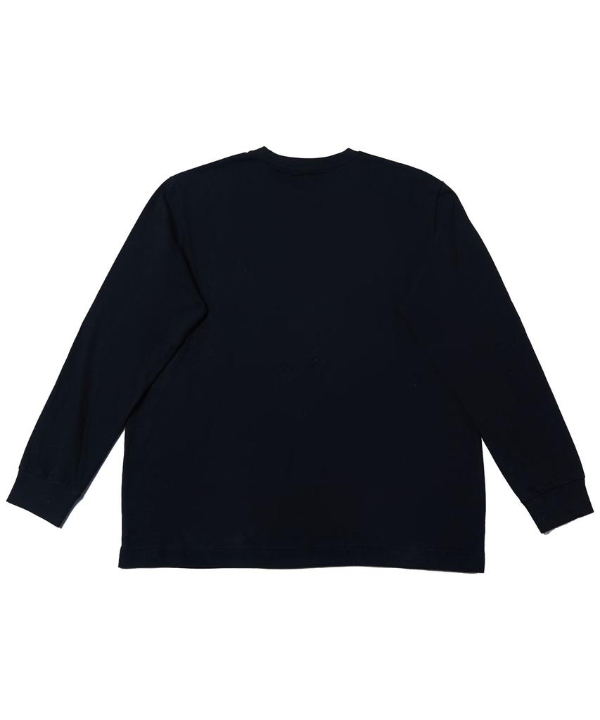 TEN PAST SEVEN Logo Print Long Sleeve T-Shirt - Black