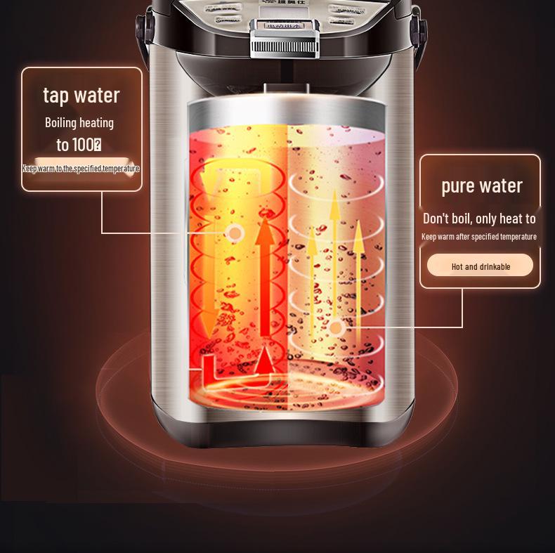 Vios Electric Kettle: 304 Stainless Steel, 4L/5L/6L, Auto-Insulating