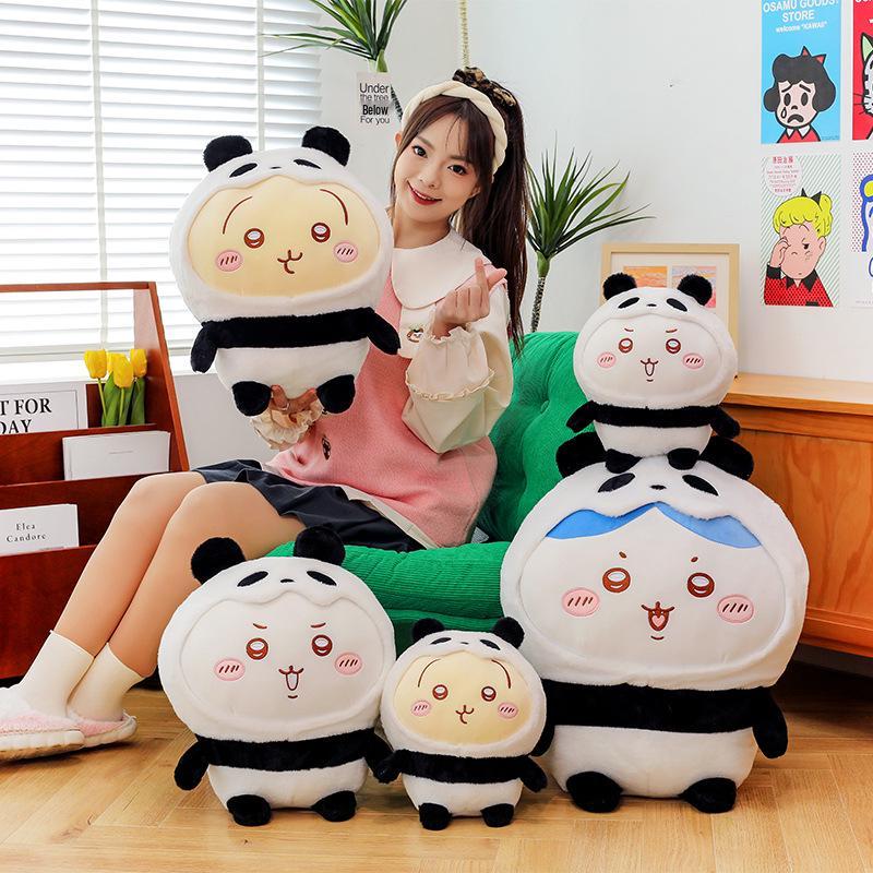 

Chiikawa Plush Toy - Cute Panda Transformation Hachi Usagi Doll Gift 30cm