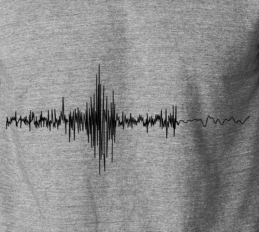 ЗВУКОВЫЕ ВОЛНЫ Крутая Музыкальная Запись DJ Аудиофил Аудио S-6XL Футболка Унисекс XL
