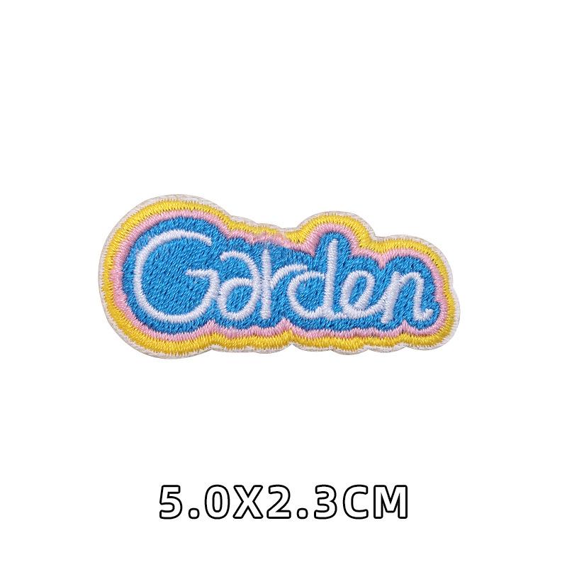 Cartoon Alphabet Embroidery Self-Adhesive Cloth Patch for Clothing Accessories