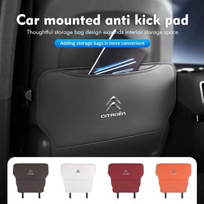 Leather Anti Kick Pad Car Seat Back Protector Cover Cushion For Jumper Celysee Cactus Picasso Aircross Saxo Grand