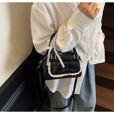 Bogen kleine Tasche weiblich Hand tragen Bowlingtasche Handy kleine Umhängetasche Arbeit kleine Tasche