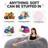 Sedia Sacco Fagioli per Adulti Bambini Senza Imbottitura Comoda Soffice Rotonda Copertura Divano Pigro per Sedia da Lettura Sedia da Pavimento, 5FT, 6FT, 7FT