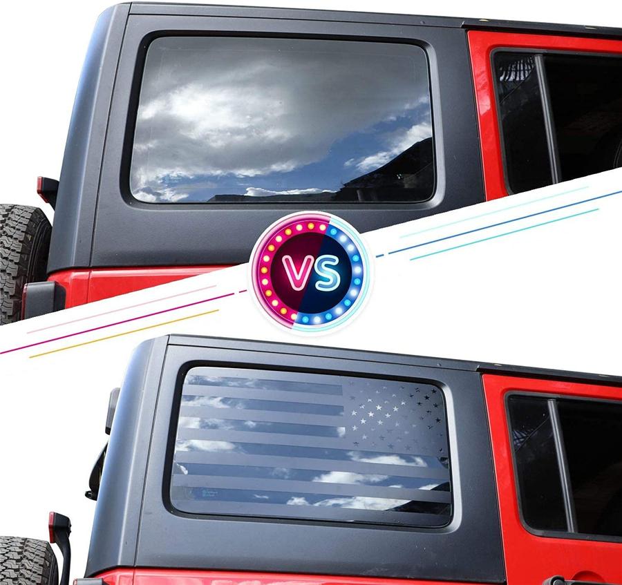 American Flag Precut Decal For Jeep Wrangler JK 07-17
