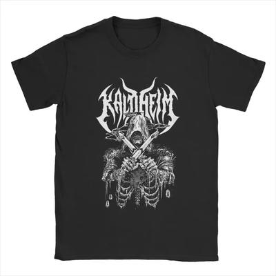 Men's T-Shirts  Games Gathering MTG Crazy Cotton Tees Short Sleeve Kaldheim Skeleton T Shirt Crewneck Merch Plus Size