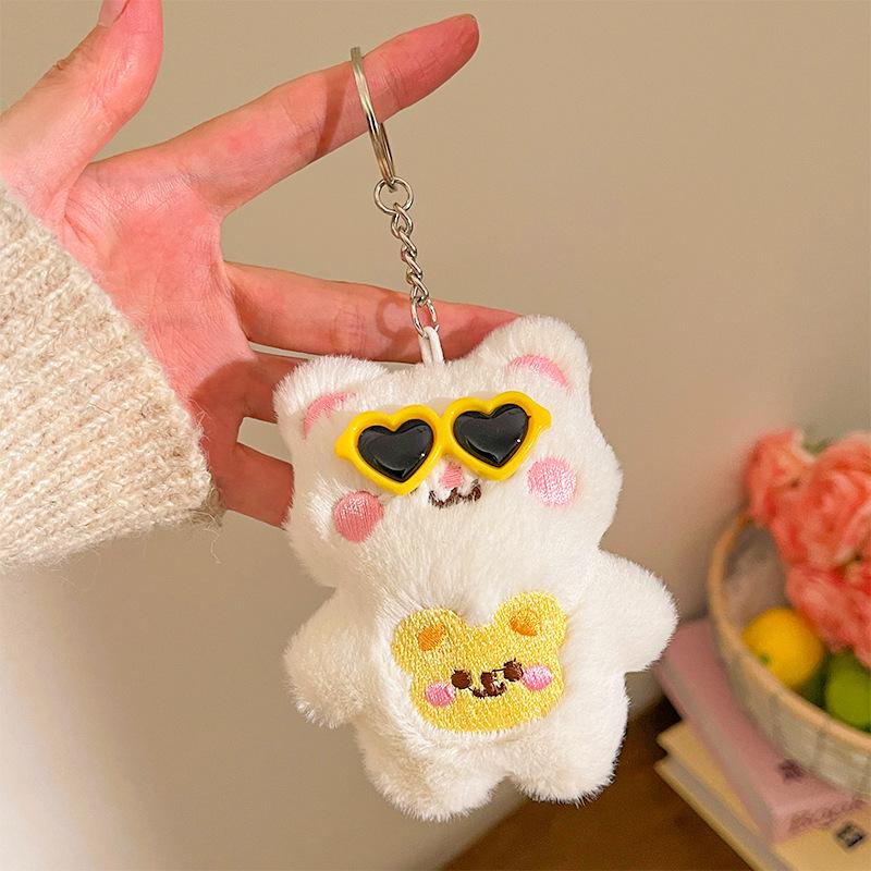 Plush Cartoon Keychain Pendant - Cute Doll Accessories for Bags and Gifts