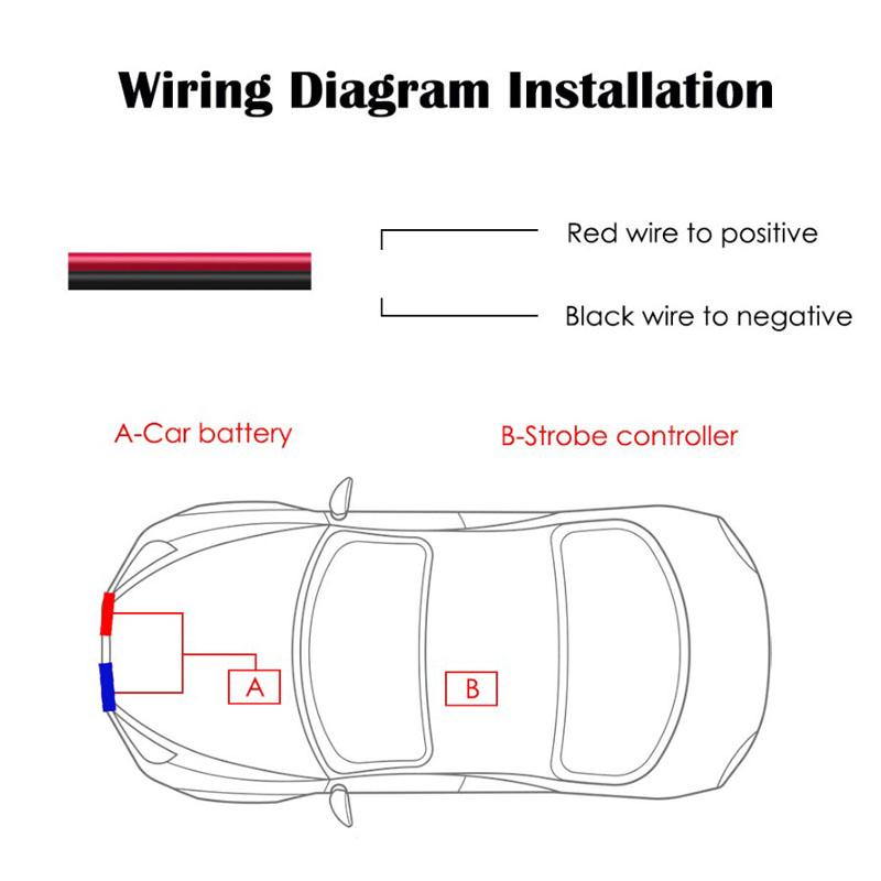 Car Front Grille Strobe Police Lights 4 In 1 Red Blue Flash Warning Emergency Lamp With Wireless Remote Control for Truck Van