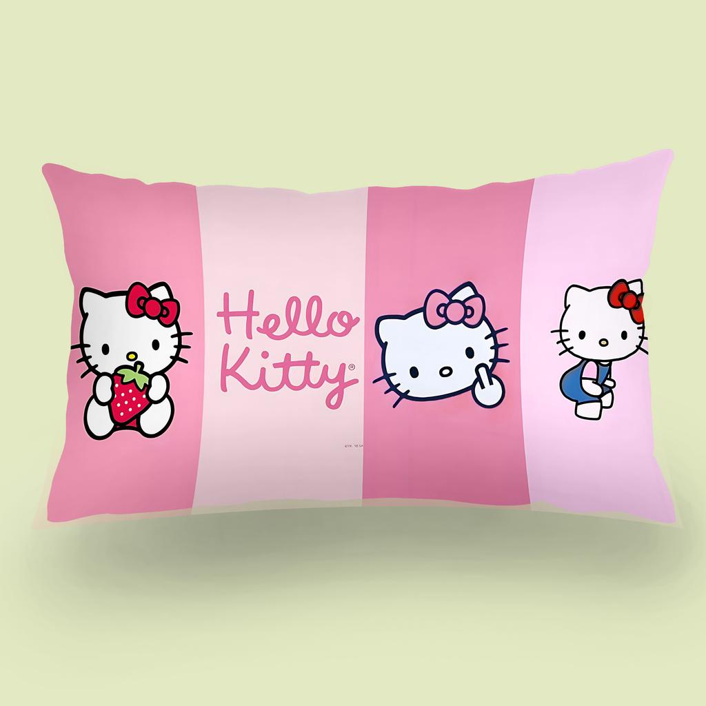 Cartoon cute Hello Kitty Pillow Covers Cartoon Sofa Decorative Home Double-sided Printing Short Plush Cute Cushion Cover