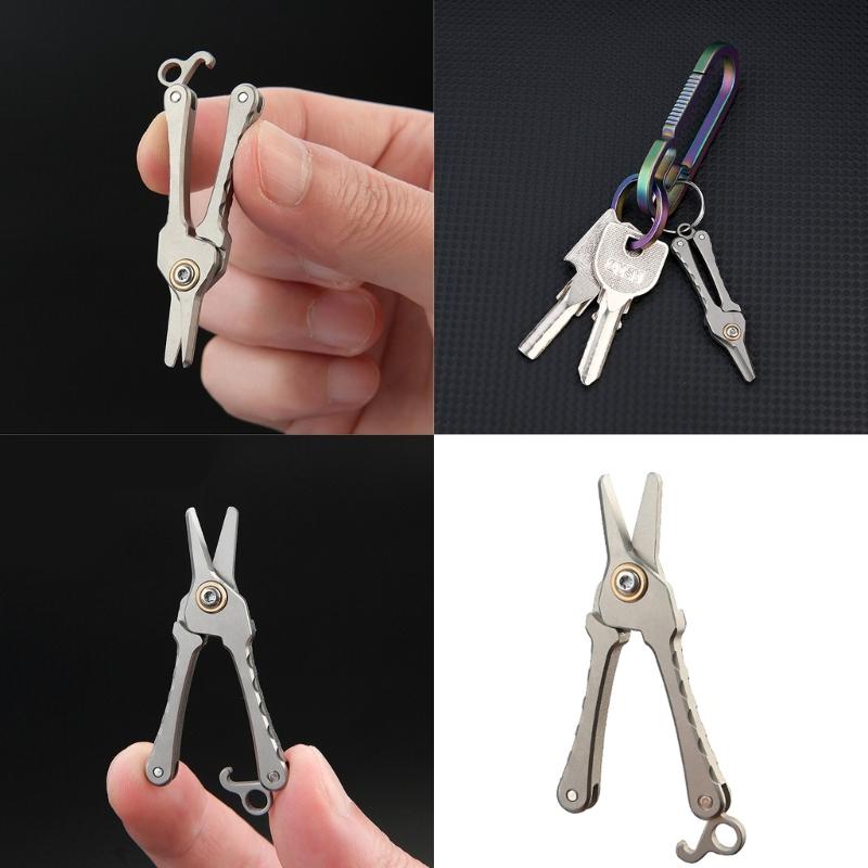 Portable Alloy Mini Scissors with Ergonomic Handle for Nose Hair Beard and Eyebrow Grooming Round Tip Nose Hair Trimmer