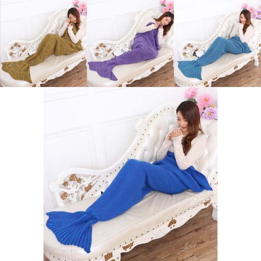 Mermaid Blanket With Knitted Fabric For Spring Autumn Comfort And Warmth