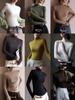 Versatile Mock Neck Long Sleeve Base Layer Shirt for Women - Slim Fit, Wear Alone or As Innerwear