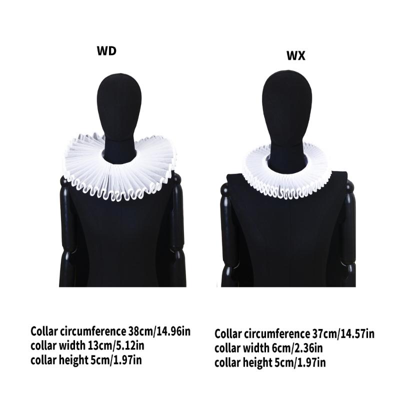 Colletto Arricciato Retrò Cravatta Cosplay per Ragazze Colletto Vittoriano Risvolto Cosplay Medievale Cravatta Colletto Arricciato Vittoriano