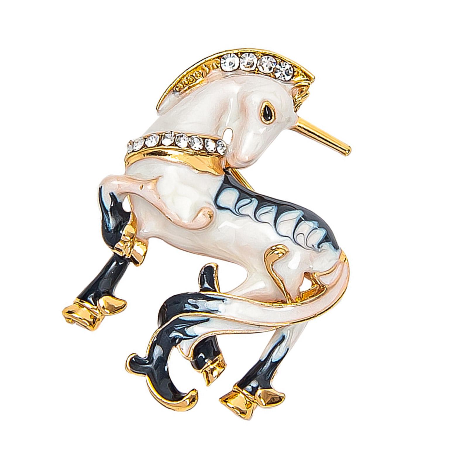 

Блестящая брошь в виде белого коня из кристаллов, легкий сплав, идеально подходит для аксессуаров к наряду, аксессуар для вечерней одежды