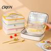 Insulated Lunch Bag for School Square Flat Bag, Thickened Aluminum Foil Lining Box, Organizer Durable Oxford Cartoon Print Food Container And Work