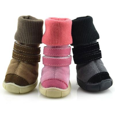 4pcs/set Pet Dog Shoes Winter Warm Shoes For Small Medium Dogs Anti-slip Puppy Rain Snow Boots Footwear Cat Dog Walking Sneakers