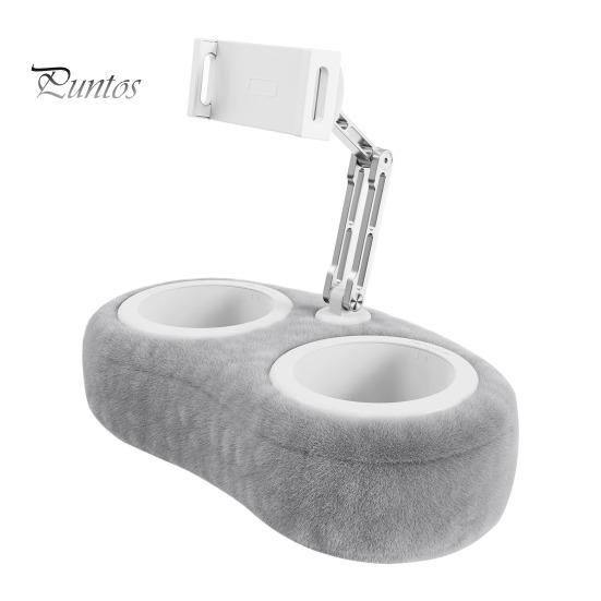 

Подставка для планшета с подушкой, держатель для телефона Kindles, регулируемый на 360 градусов держатель для планшета для кровати, дивана, автомобильное крепление для телефона с гибким кронштейном серый