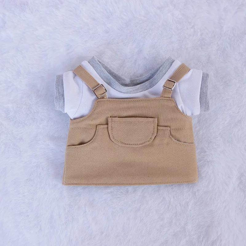 10cm 20cm Doll Clothes Outfit T-shirt Overalls Suspender Trousers Doll Accessories Changing Dressing Game Fans Gift Toy In Stock
