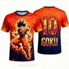 Men Dragon Ball T-Shirt Frieza Buu Graphic Print Summer Short Sleeve