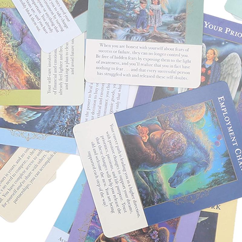 Angels Of Abundance Oracle Cards Full English 44 Cards Deck Tarot Mysterious Divination Family Friend Party Board Game