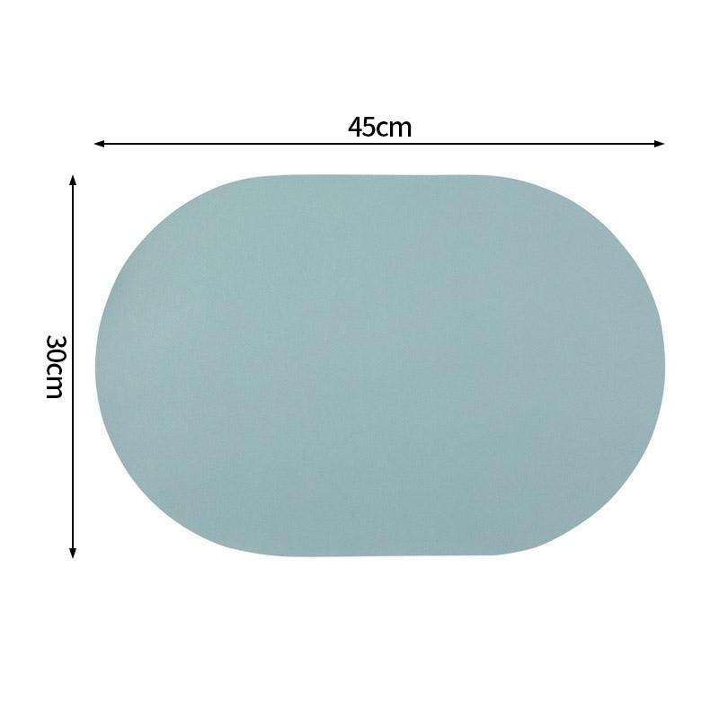 Solid Color Leather Placemat Heat High Temperature Resistance Household Dining Table Insulation Pad Waterproof Anti Slip Mat