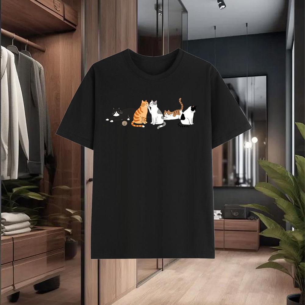 

New Men s T-Shirts Made of 100% Cotton Summer Casual Short Sleeves Fashionable and Trendy Loose and Breathable Style S