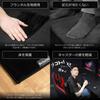 Bauhutte Desk and Chair Carpet Width 160cm X Depth Thickness Mat, Type, 130cm, BCM-160C-BK, Black, 1.1cm