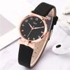 Pu Leather Strap Wristwatch Quartz Watches for Women Clock Watch Gift