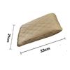 Beige PU Leather Wave Pattern Car Armrest Pad Cover Center Console Protector Mat