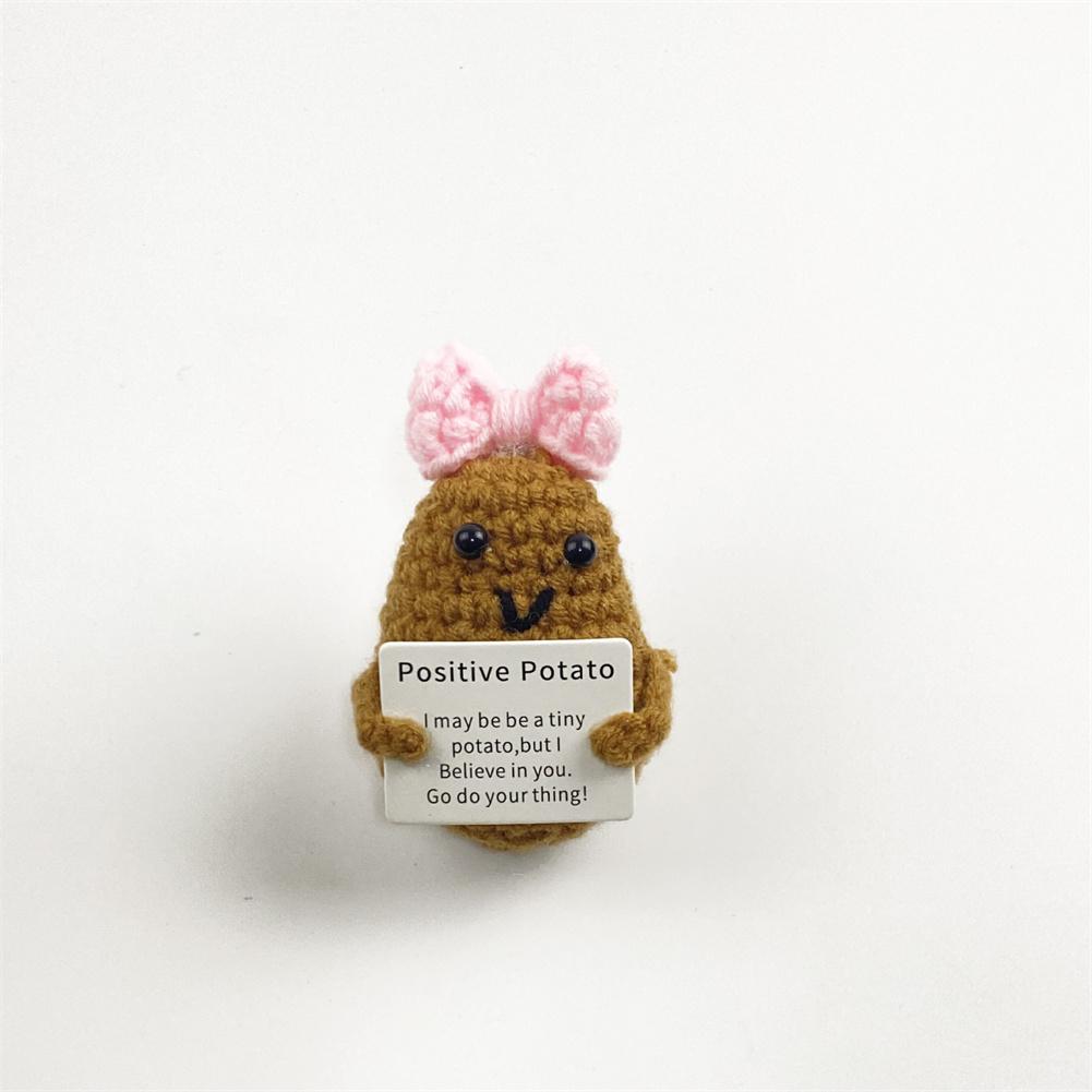 Handmade Emotional Support Pickle Positive Cucumber Dolls Home Decoration Funny Kawaii Yarn Knitting Gifts Living Room Decor