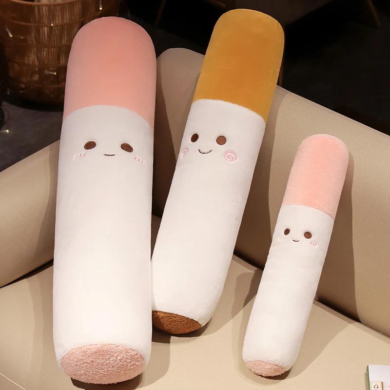 New Creative Smoking Cylindrical Sleeping Cushion Cigarette Pillow Plush Toys Fashion Boyfriend Birthday Gift