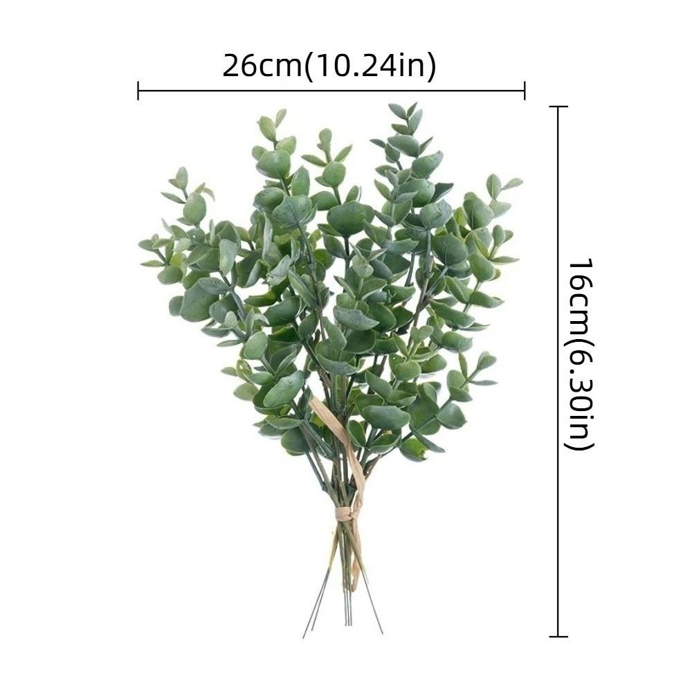UV Resistant Artificial Eucalyptus Bouquet Lifelike Simulation Green Plants  Home Decoration
