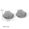 Stainless Steel Gold Silver Color Big Shell Earrings for Women Girl Fashion Simple Beach Party Earrings Waterproof Jewelry Gift