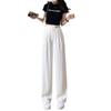 Spring Summer New High-End Suit Wide-Leg Pants Women Embroidered High Waist Draped Long Casual Straight Pants