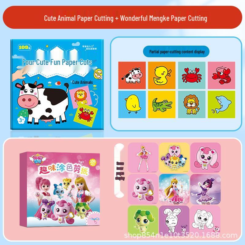 Animal Paper Cutting DIY Kit for Kids Aged 3-6: Fun Educational Craft Toy