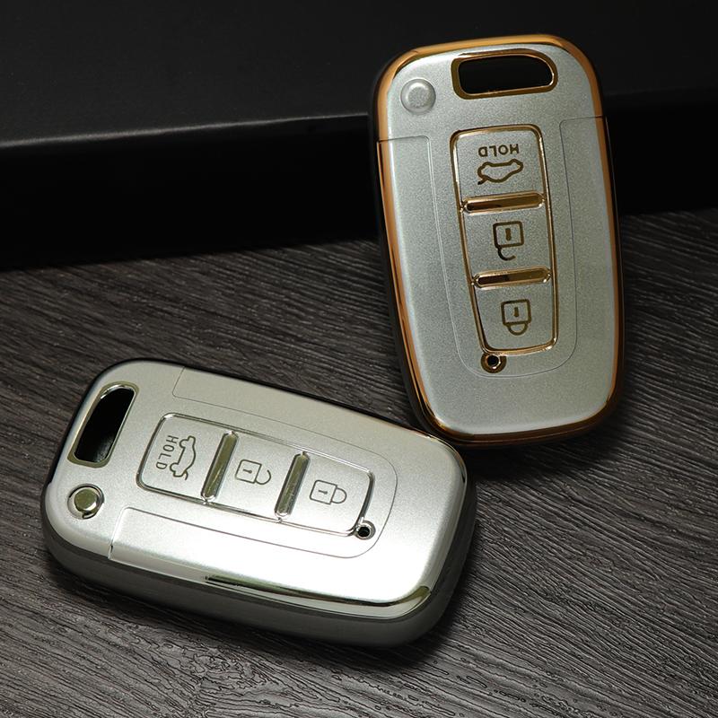 Quicksand TPUCar Key Case Cover for KIA RIO K2 K3 Sportage for Hyundai Accent Elantra Solaris HB20 Veloster SR IX35 I30 Keychain