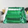 Emerald Gemstone Painting. Gem Print. Handpainted Crystal Art For Home Sofa Bed Camping Car Plane Travel Portable Blanket
