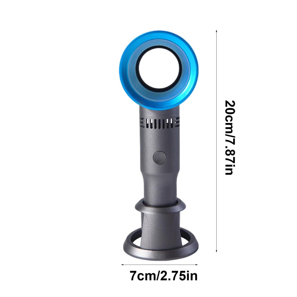 Portable Handheld Turbo Fan Small Personal Fan USB Charging Battery Operated Ultra-Quiet Cooling 3 Speed Adjustable Table Fan