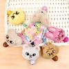 New 5Cm Cartoon Plush Toy Keychain Animal Head Bell Accessories Clothing Backpack Pendant Keychain Skzoo Fan Gift
