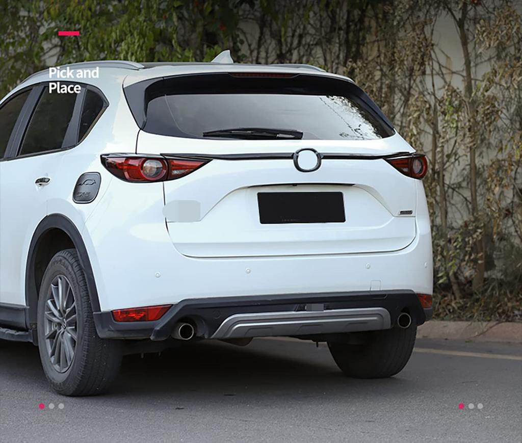 KELEIMAI Rear Emblem Garnish Trunk Trim for Mazda CX-5 (KF Series) - 2-Piece ABS Carbon Fiber-Look Trunk Trim Garnishes, Custom Exterior Accessories.