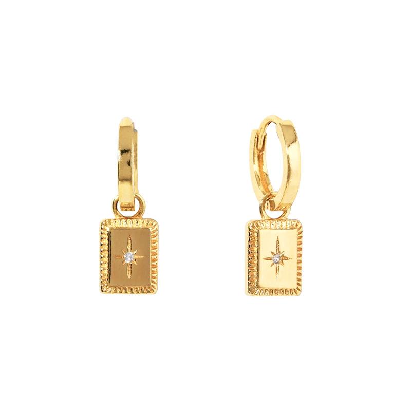 

2026 European and American Fashion Simple Geometric Star Octagram Devil s Eye Cross Earrings Earrings Earrings Pendant Earrings