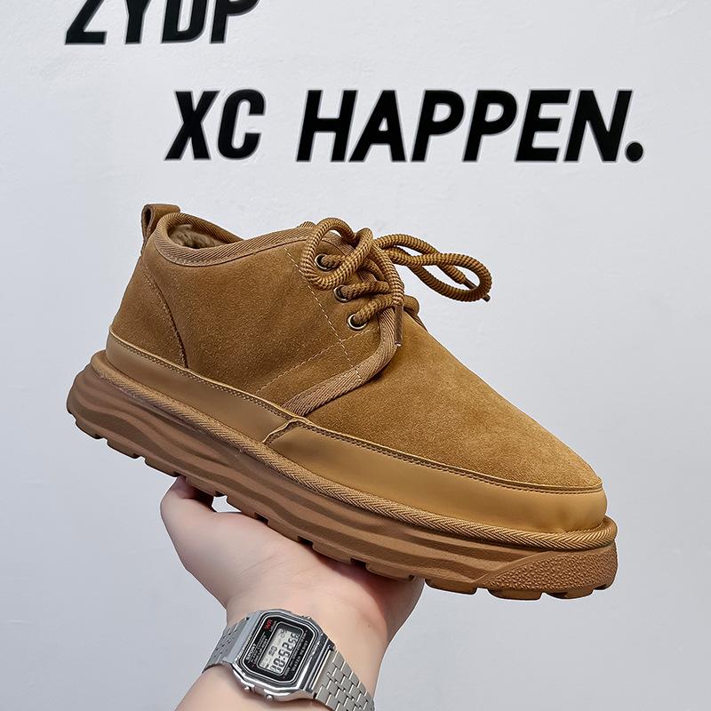 

Northeast зимние ботинки мужские меховые короткие 2024 новые зимние бархатные утолщенные хлопковые ботинки 7056-A 38 жёлтый