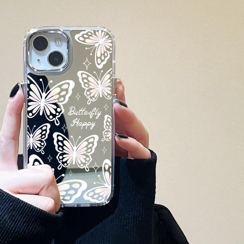 Clouds Stars Mirror Phone Case For iPhone 15 Pro Max Case For iPhone 11 16 12 13 14 Pro Max Plus XS Shockproof Back Cover Funda