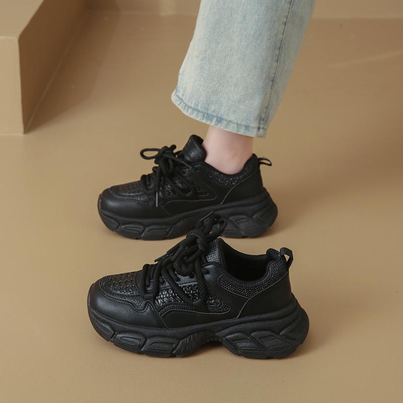 

CRLAYDK Массивные кроссовки для женщин Платформа Модная повседневная обувь Танкетка Папины кроссовки для ходьбы Спорт Тренировки Теннис Сетка Шнуровка Кроссовки 40