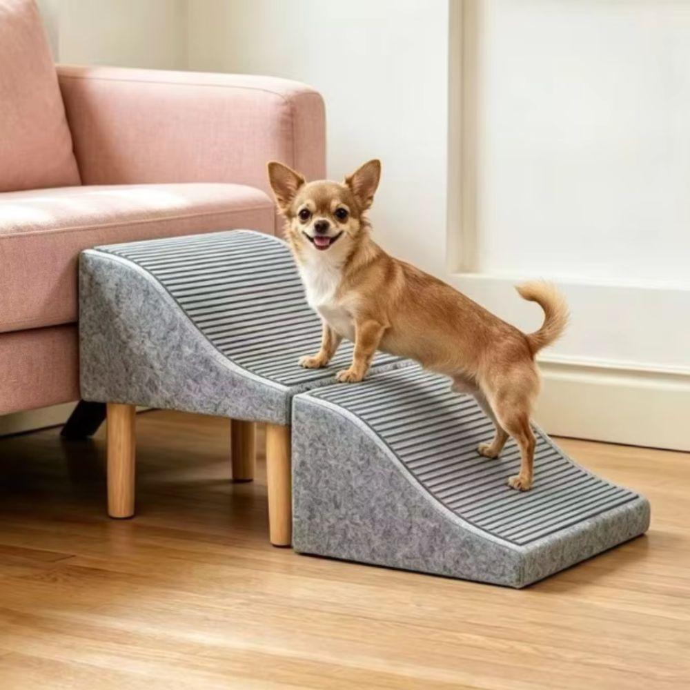 Foldable Multifunctional Pet Ramp Adjustable Dog Stairs Foldable Dog Ramp Small Breed Animal